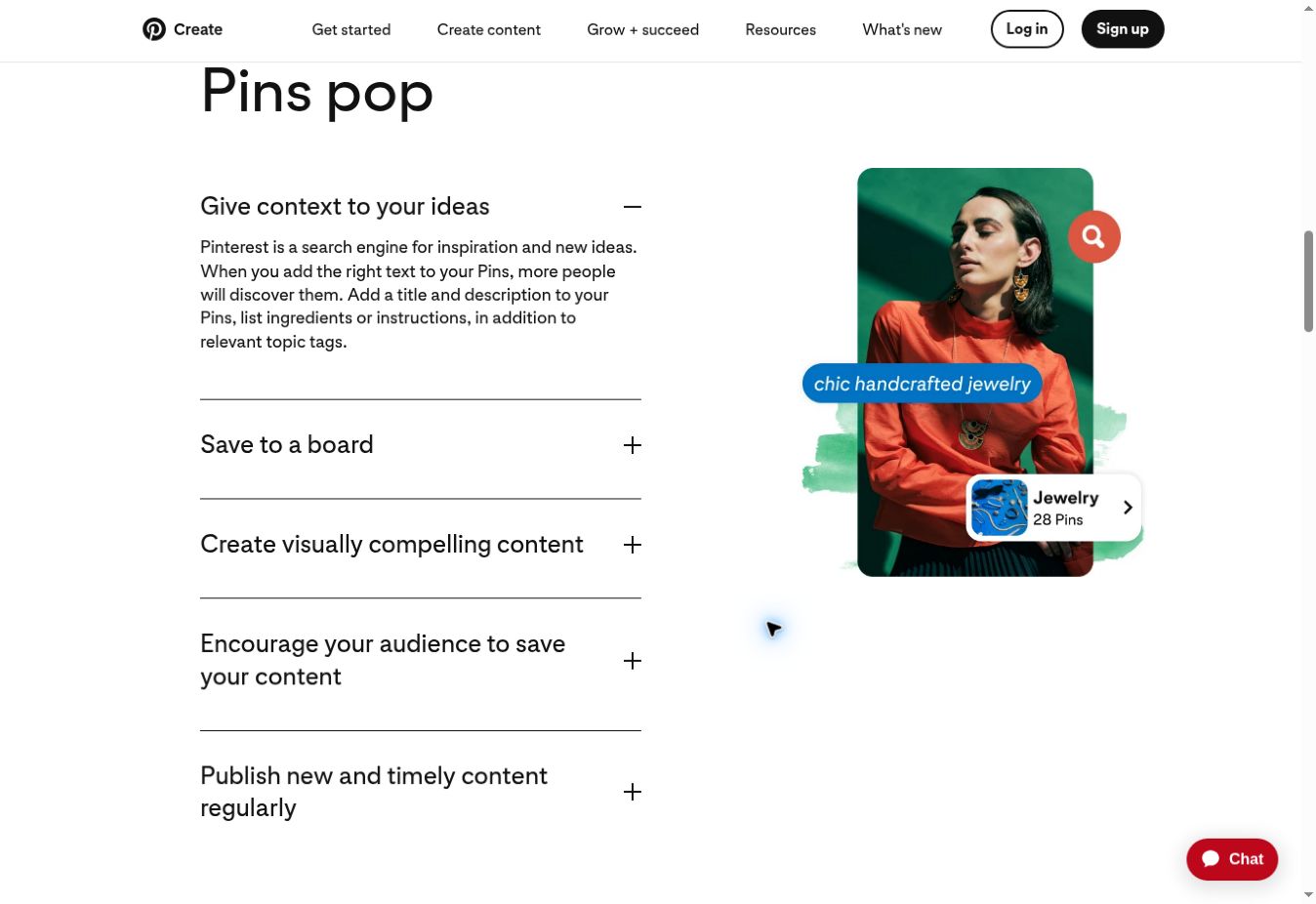 Pinterest creator guidance explaining relevant titles, descriptions and topic tags
